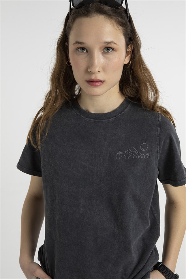 Kadın Sırt Baskılı Oversize T-Shirt
