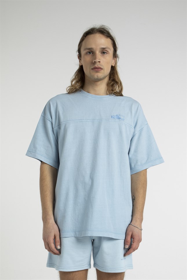 Erkek Dikiş Detaylı Düşük Omuzlu T-Shirt